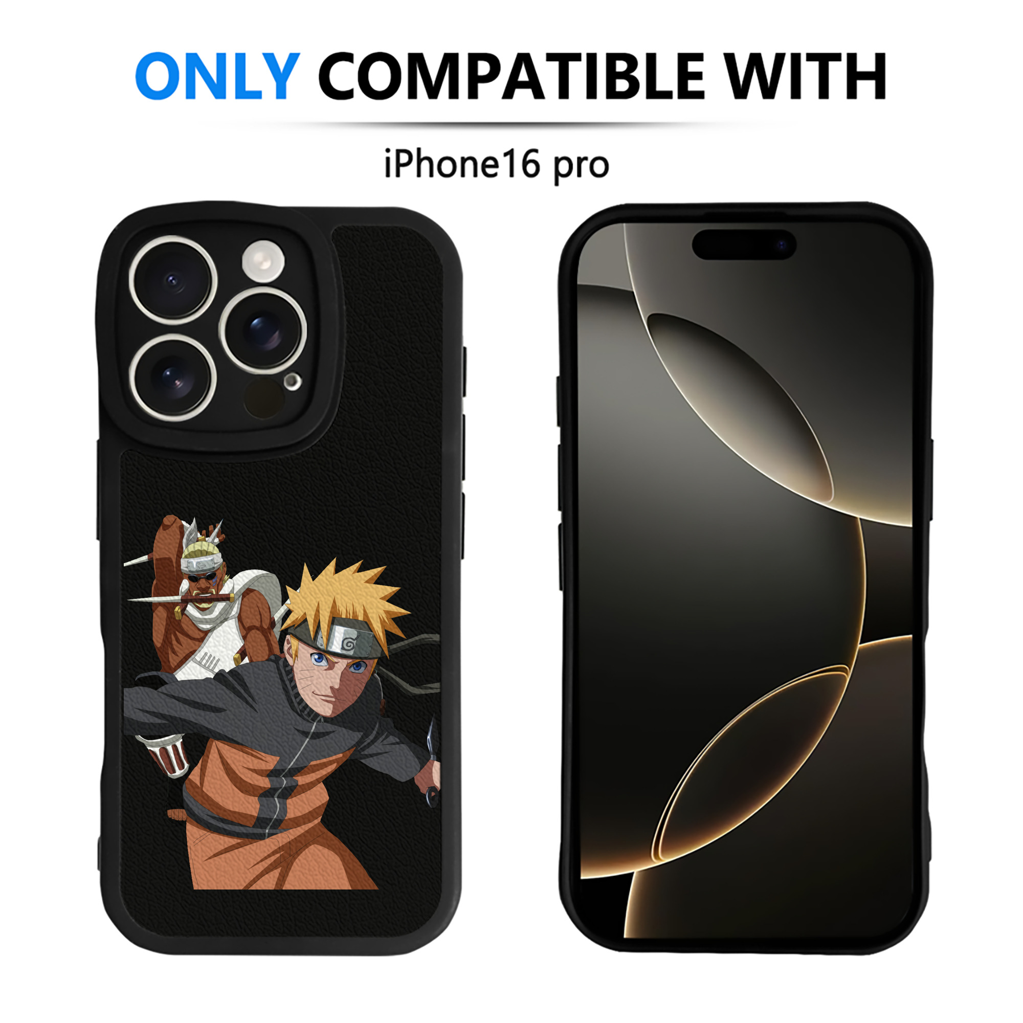 （画像用） NARUTO -ナルト- うずまき ナルト Uzumaki Naruto 【iPhone 16シリーズ対応】シリコンスマホケース（レザー調） 材質：シリコン